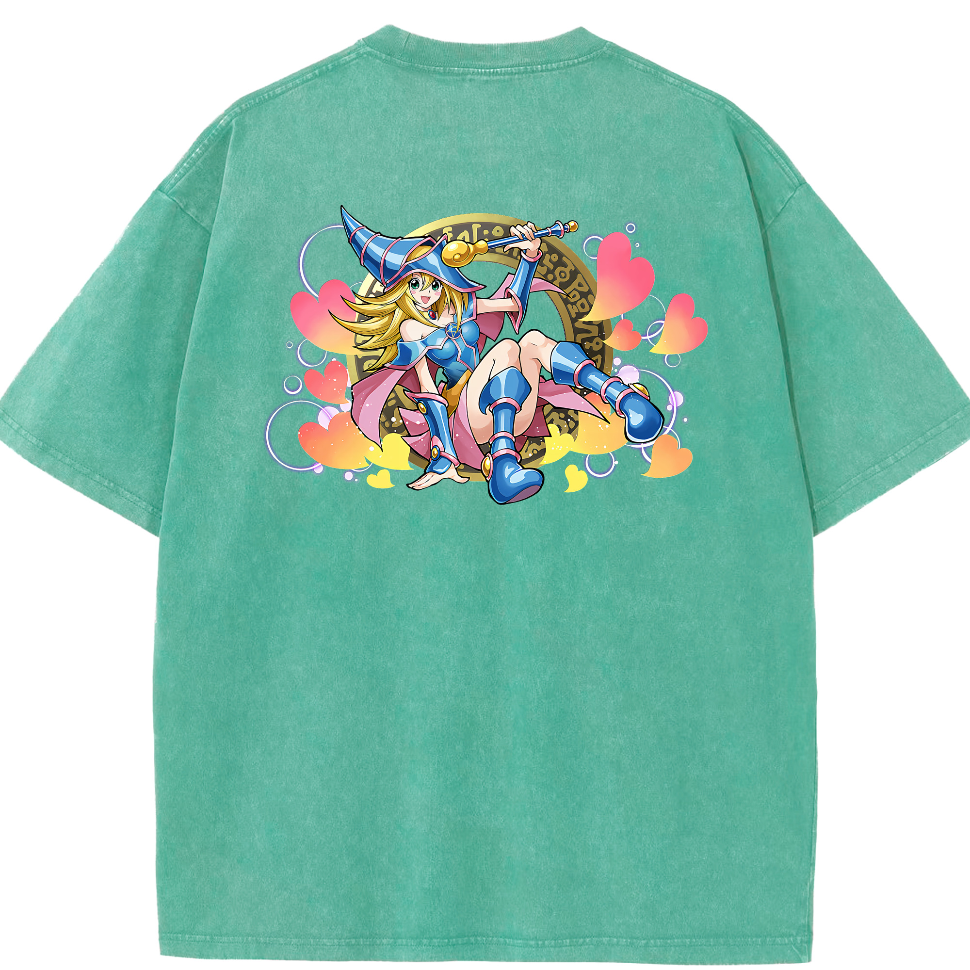 （画像用） 遊☆戯☆王 Yu-Gi-Oh! 綿100% ヴィンテージ風 半袖Tシャツ（背面プリント）
